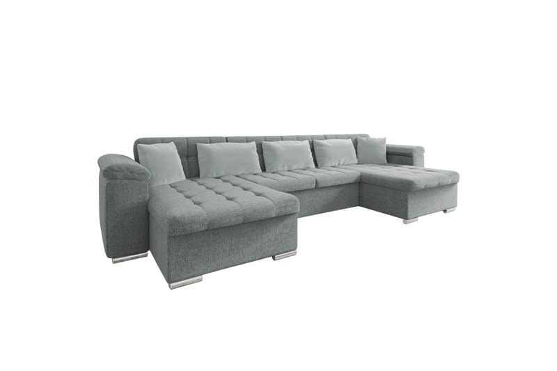 Kinzer Sofa Dobbel sjeselong 5-seter - Grå/Lys grå - Møbler - Sofaer - U-sofa