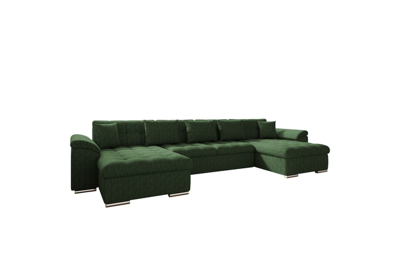 Kinzer Sofa Dobbel sjeselong 5-seter - Grønn - Møbler - Sofaer - U-sofa