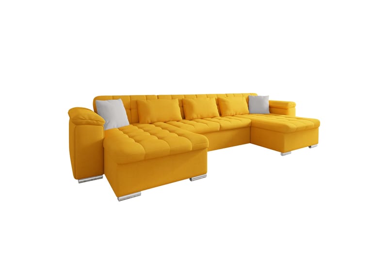 Kinzer Sofa Dobbel sjeselong 5-seter - Gul/Lys grå - Møbler - Sofaer - U-sofa