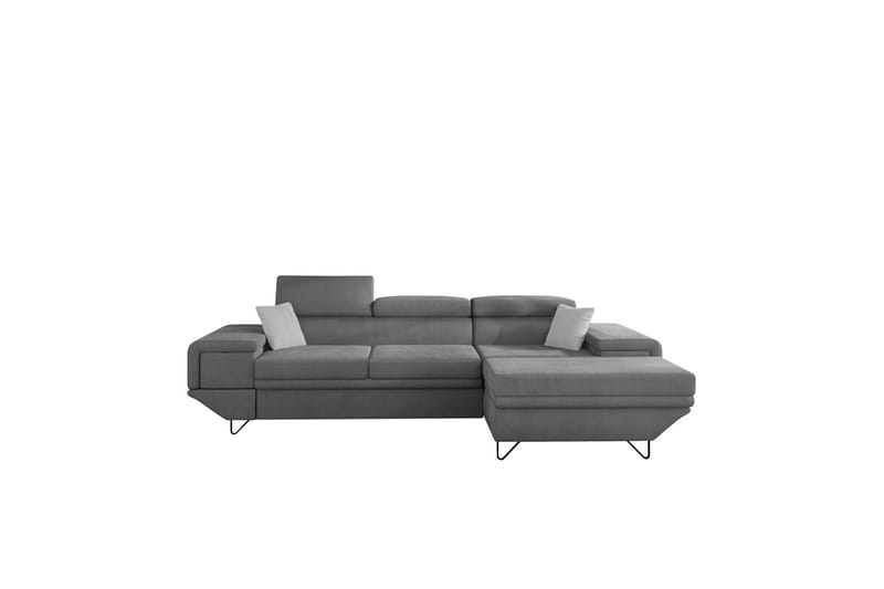 Kollekind Sofa med Divan 3-seter - Grå/Lys grå - Møbler - Sofaer - Sofaer med sjeselong - 3 seters sofa med divan