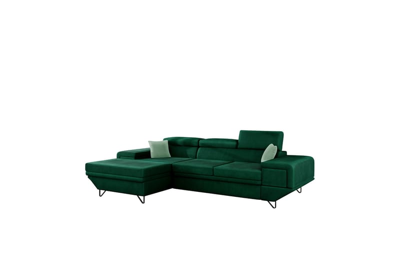 Kollekind Sofa med Divan 3-seter - Grønn - Møbler - Sofaer - Sofaer med sjeselong - 3 seters sofa med divan