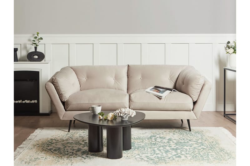 Lenvik Sofa 3-seter - Beige/Svart - Møbler - Sofaer - 3 seter sofa