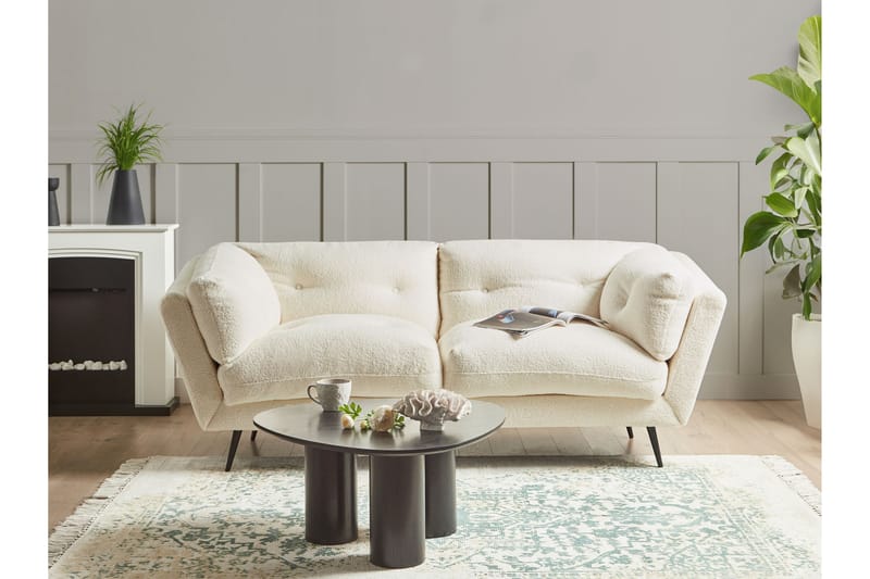 Lenvik Sofa 3-seter - Svart/Hvit - Møbler - Sofaer - 3 seter sofa