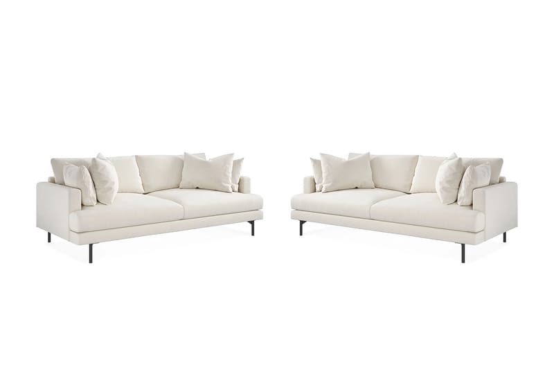 Menard Sofagruppe 4+4-seter - Lysebeige - Møbler - Sofaer - Sofagrupper