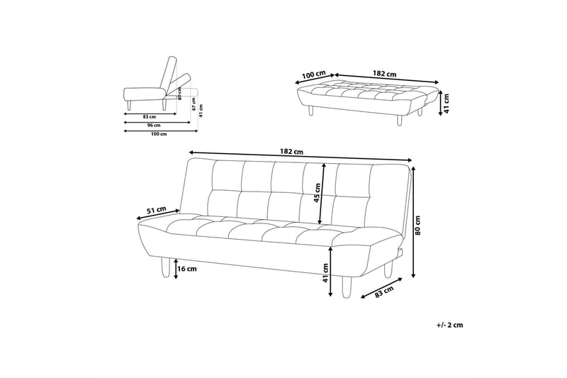 Alsten Modulsofa 3-seter - Grønn/Lyst tre - Møbler - Sofaer - Modulsofaer - Komplett modulsofa