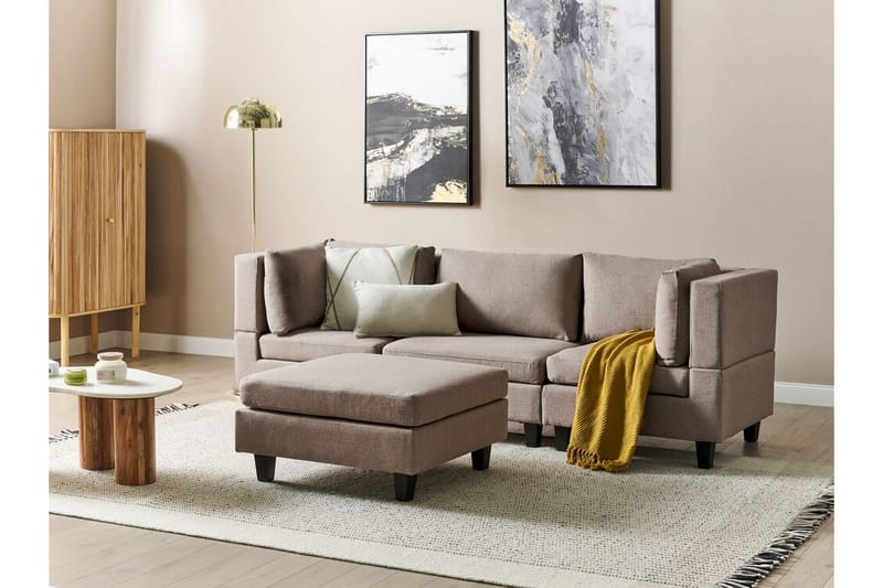 Buck Modulsofa 3-seter - Brun/Svart - Møbler - Sofaer - Modulsofaer - Komplett modulsofa