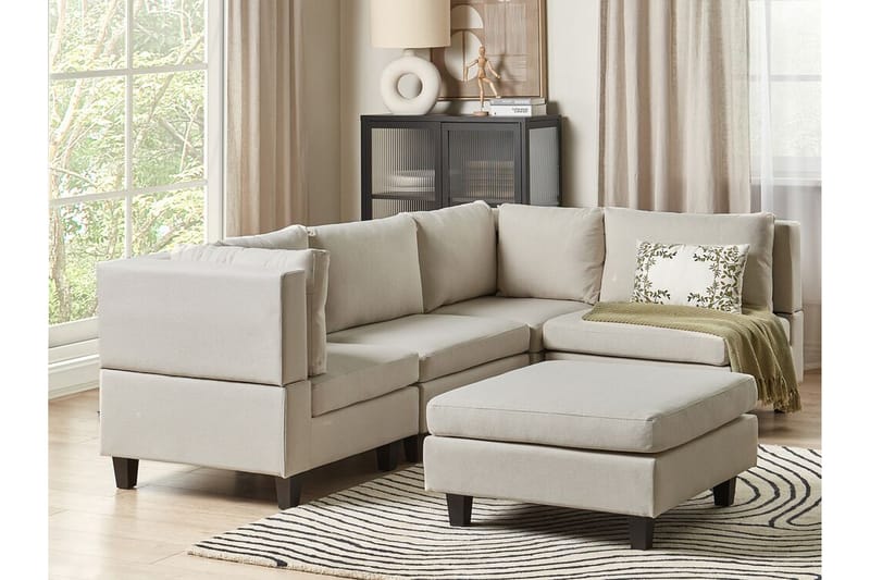 Buck Modulsofa 4-seter - Beige/Svart - Møbler - Sofaer - Modulsofaer - Komplett modulsofa