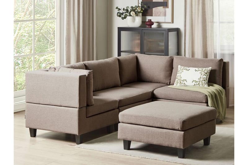 Buck Modulsofa 4-seter - Brun/Svart - Møbler - Sofaer - Modulsofaer - Komplett modulsofa