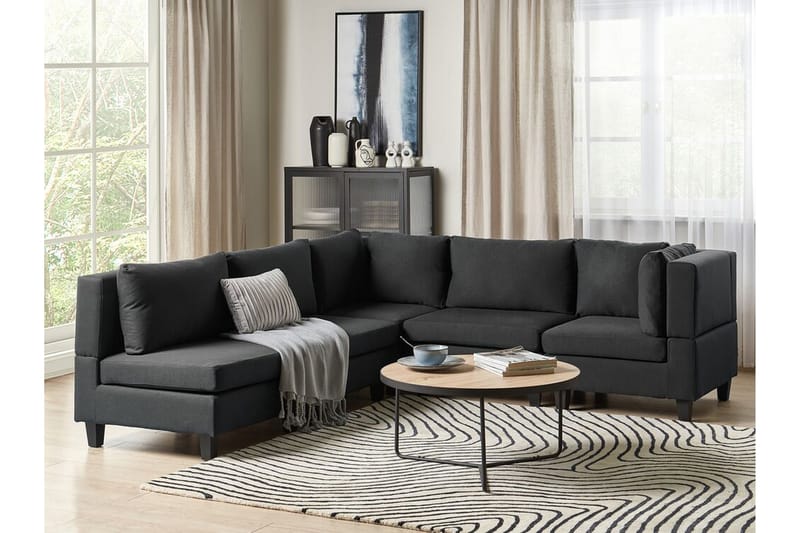 Buck Modulsofa 5-seter - Svart - Møbler - Sofaer - Modulsofaer - Komplett modulsofa