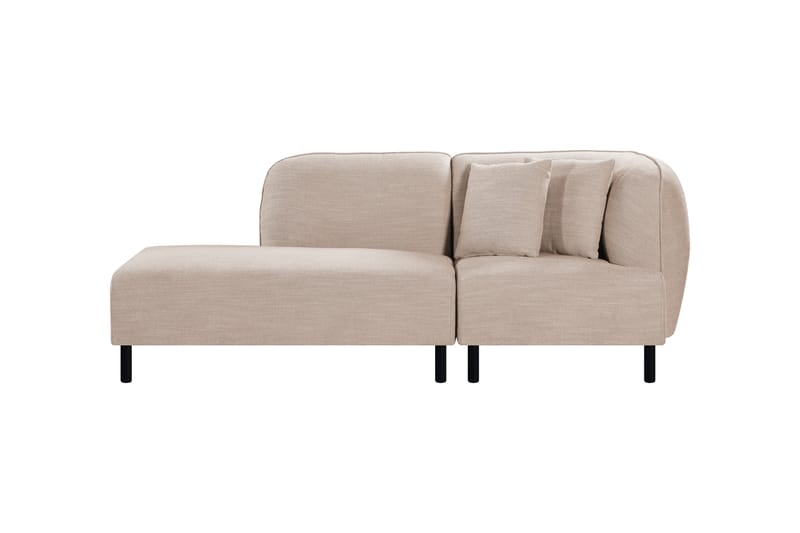 2-seters Modulsofa Whitfield med Sjeselong - Beige - Møbler - Sofaer - Modulsofaer - Komplett modulsofa