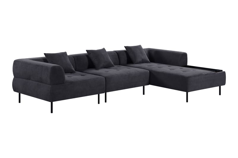 3-seters Modulsofa Bunbury Divan Høyre - Blå - Møbler - Sofaer - Modulsofaer - Komplett modulsofa