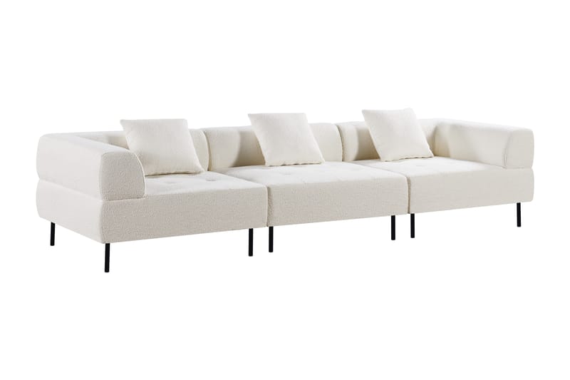 3-seters Modulsofa Bunbury - Hvit - Møbler - Sofaer - Modulsofaer - Komplett modulsofa