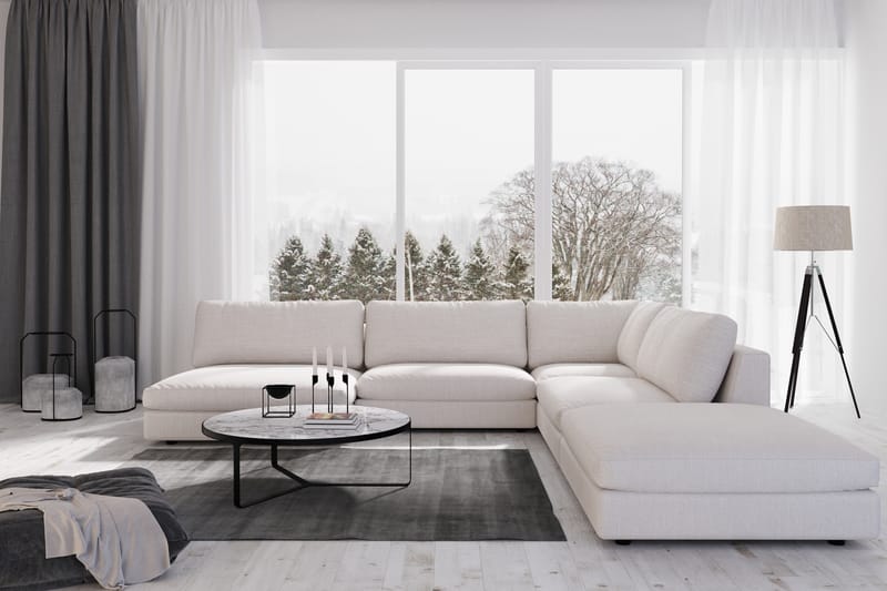 Modulhjørnesofa Aspen med Divan Vendbar - Linbeige - Møbler - Sofaer - Modulsofaer - Komplett modulsofa