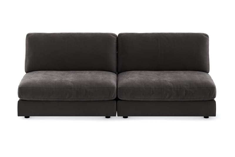 Modulsofa Aspen 3-seter Fløyel - Mørkgrå - Møbler - Sofaer - Modulsofaer - Komplett modulsofa