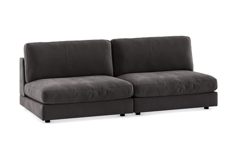 Modulsofa Aspen 3-seter Fløyel - Mørkgrå - Møbler - Sofaer - Modulsofaer - Komplett modulsofa