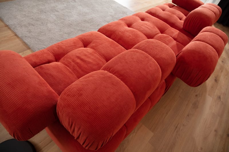 Modulsofa Belgin 3-seter - Rød - Møbler - Sofaer - Modulsofaer - Komplett modulsofa