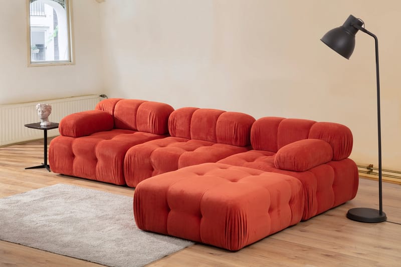 Modulsofa Belgin 3-seter - Rød - Møbler - Sofaer - Modulsofaer - Komplett modulsofa