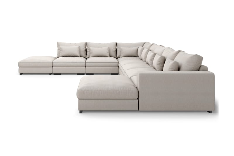 U-modulsofa Columbus Large med Divan Høyre - Beige - Møbler - Sofaer - Modulsofaer - Komplett modulsofa