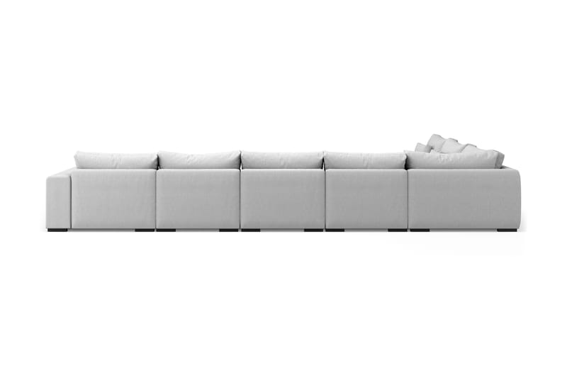 U-modulsofa Columbus Large med Divan Høyre - Lysgrå - Møbler - Sofaer - Modulsofaer - Komplett modulsofa