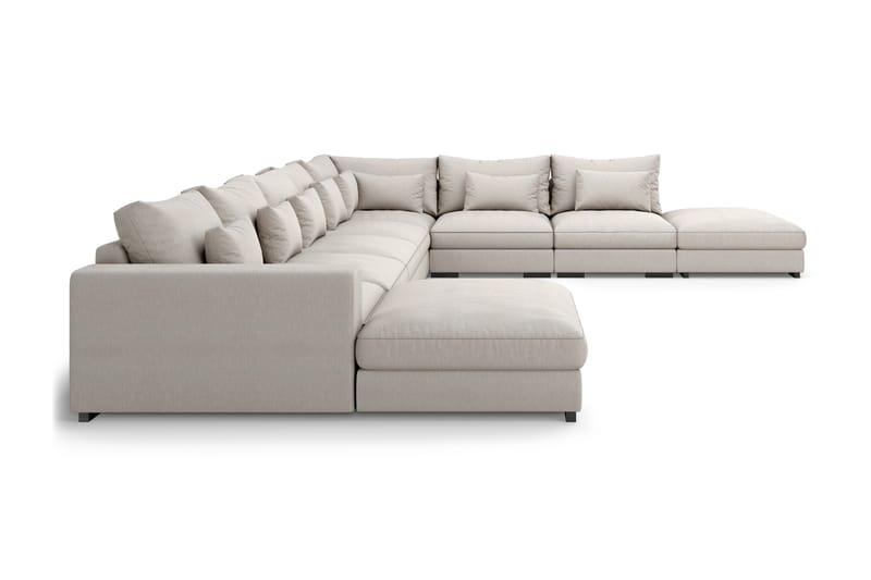 U-modulsofa Columbus Large med Divan Venstre - Beige - Møbler - Sofaer - Modulsofaer - Komplett modulsofa