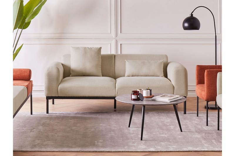 Naklund Sofa 2-seter - Beige/Svart - Møbler - Sofaer - 2 seter sofa