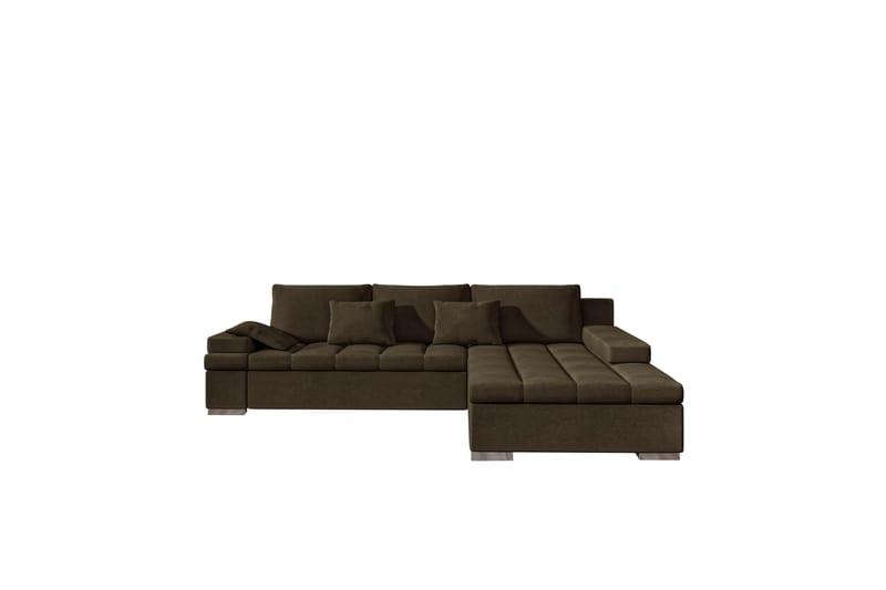 Naoma Sofa med Sjeselong 3-seter - Brun - Møbler - Sofaer - Sofaer med sjeselong - 3 seters sofa med divan