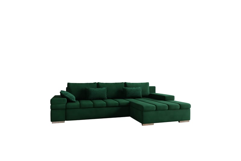 Naoma Sofa med Sjeselong 3-seter - Grønn - Møbler - Sofaer - Sofaer med sjeselong - 3 seters sofa med divan