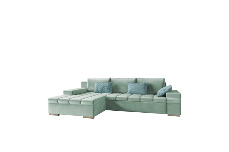 Naoma Sofa med Sjeselong 3-seter - Grønn - Møbler - Sofaer - Sofaer med sjeselong - 3 seters sofa med divan