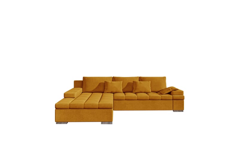 Naoma Sofa med Sjeselong 3-seter - Gul - Møbler - Sofaer - Sofaer med sjeselong - 3 seters sofa med divan