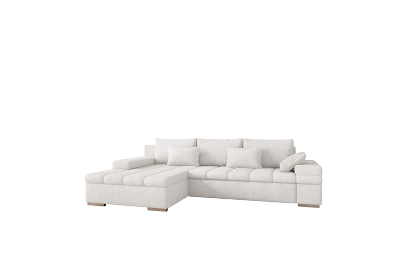 Naoma Sofa med Sjeselong 3-seter - Hvit - Møbler - Sofaer - Sofaer med sjeselong - 3 seters sofa med divan