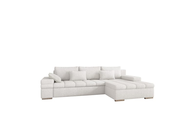 Naoma Sofa med Sjeselong 3-seter - Hvit - Møbler - Sofaer - Sofaer med sjeselong - 3 seters sofa med divan