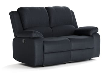 Norbo Liten Reclinersofa - Fällbar sofa 2-seter - Kinosofa i stoff