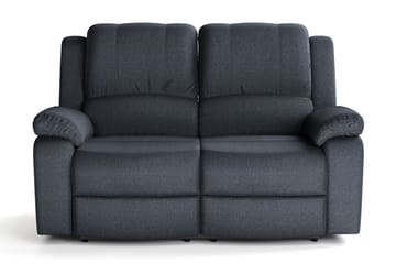 Norbo Liten Reclinersofa - Fällbar sofa 2-seter - Kinosofa i stoff - Svart - Møbler - Sofaer - 2 seter sofa