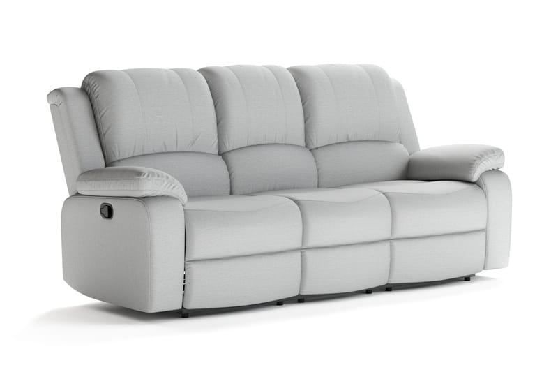 Norbo Reclinersofa 3-seter i Stoff - Lysegrå - Møbler - Sofaer - 3 seter sofa