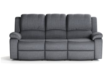 Norbo Reclinersofa 3-seter i Stoff - Mørkegrå - Møbler - Sofaer - 3 seter sofa