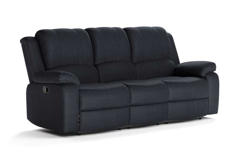 Norbo Reclinersofa 3-seter i Stoff - Svart - Møbler - Sofaer - 3 seter sofa