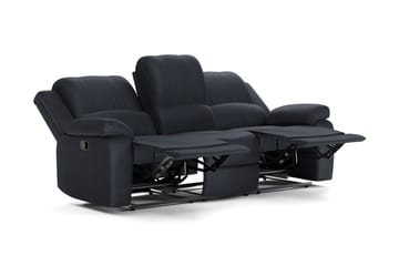 Norbo Reclinersofa 3-seter i Stoff - Svart - Møbler - Sofaer - 3 seter sofa