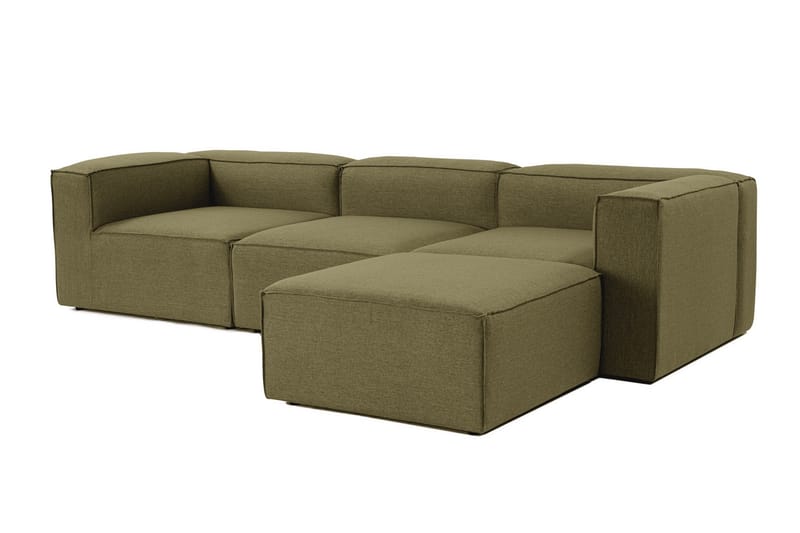 Redlands Sofa med Sjeselong 3-seter - Grønn - Møbler - Sofaer - Sofaer med sjeselong - 3 seters sofa med divan