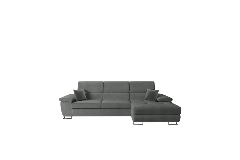 Reginia Sofa med Divan 3-seter - Grå - Møbler - Sofaer - Sofaer med sjeselong - 3 seters sofa med divan