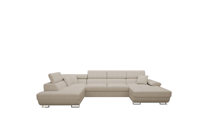 Reginia Sofa med Divan og Sjeselong 4-seter - Beige - Møbler - Sofaer - Sofaer med sjeselong - 4 seters sofa med divan