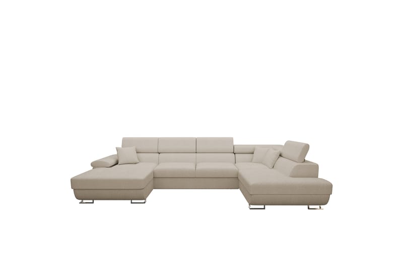 Reginia Sofa med Divan og Sjeselong 4-seter - Beige - Møbler - Sofaer - Sofaer med sjeselong - 4 seters sofa med divan