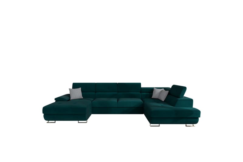 Reginia Sofa med Divan og Sjeselong 4-seter - Grønn - Møbler - Sofaer - Sofaer med sjeselong - 4 seters sofa med divan