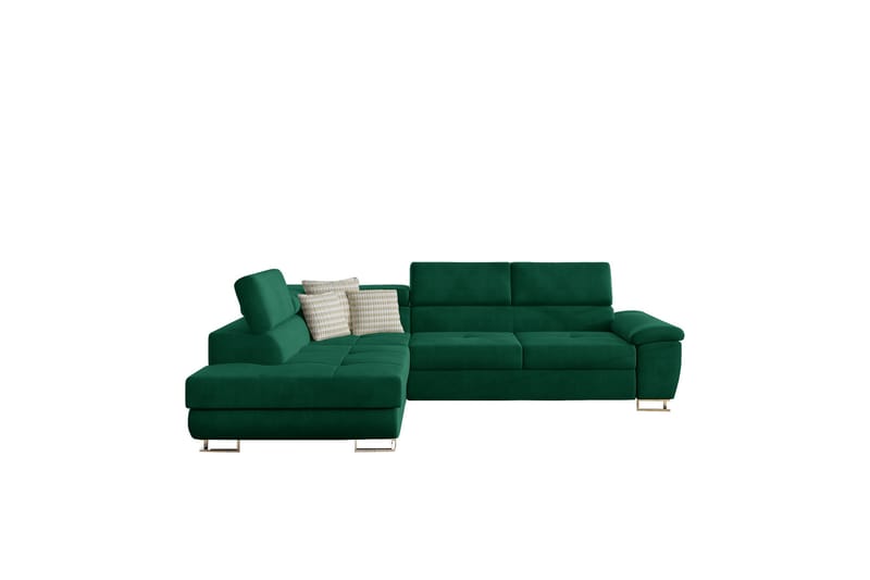 Reginia Sofa med Sjeselong 3-seter - Grønn - Møbler - Sofaer - Sofaer med sjeselong - 3 seters sofa med divan