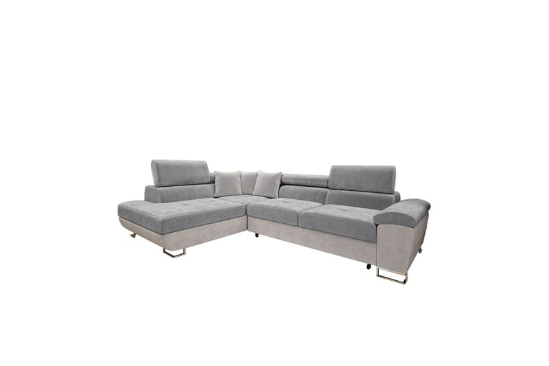 Reginia Sofa med Sjeselong 3-seter - Lys grå/Grå - Møbler - Sofaer - Sofaer med sjeselong - 3 seters sofa med divan