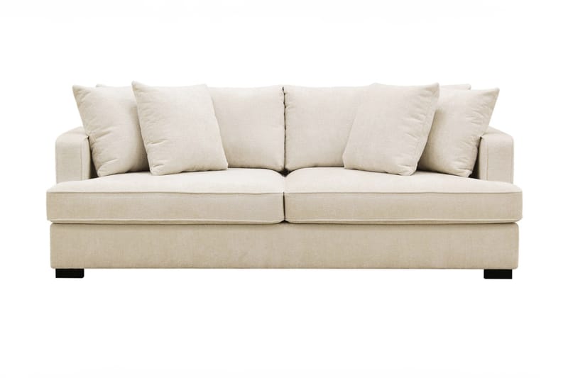 Rossi Dybde 3-seter Fløyelssofa - Lys Beige - Møbler - Sofaer - 3 seter sofa