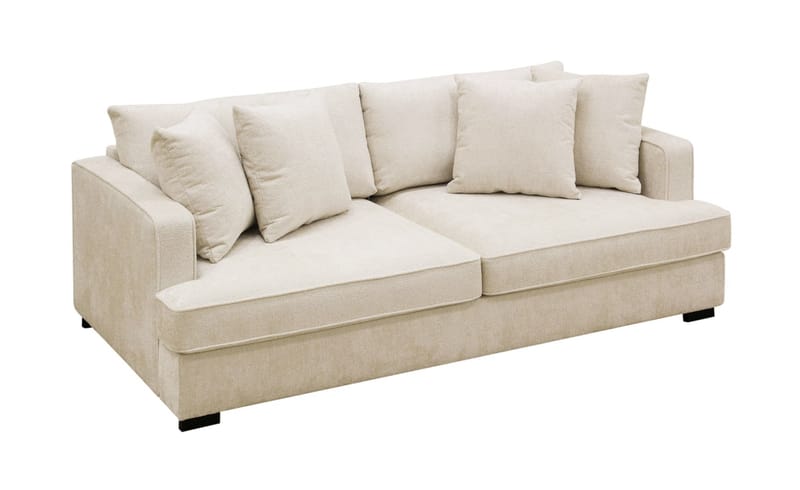 Rossi Dybde 3-seter Fløyelssofa - Lys Beige - Møbler - Sofaer - 3 seter sofa