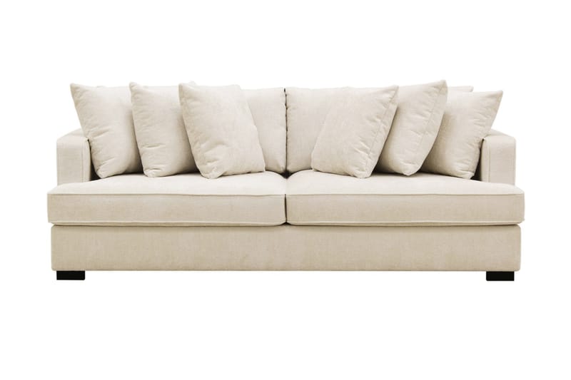 Rossi Dybde 4-seter Fløyelssofa - Lys Beige - Møbler - Sofaer - 4 seter sofa