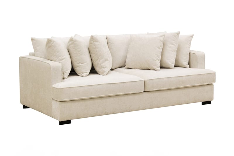 Rossi Dybde 4-seter Fløyelssofa - Lys Beige - Møbler - Sofaer - 4 seter sofa