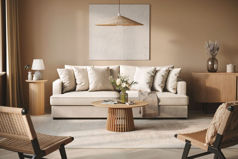 Rossi Dybde 4-seter Sofa - Lys Beige - Møbler - Sofaer - 4 seter sofa