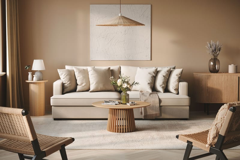 Rossi Dybde 4-seter Sofa - Lys Beige - Møbler - Sofaer - 4 seter sofa